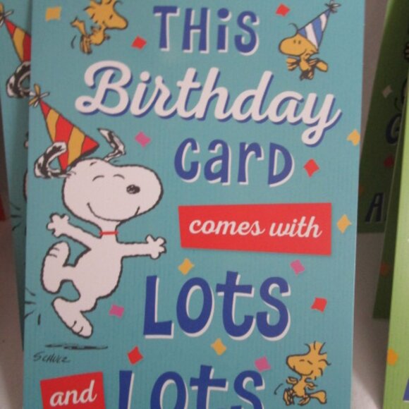 BOX OF 12 DAYSPRING PEANUTS BIRTHDAY CARDS PLUS 9 EXTRAS - Picture 5 of 6